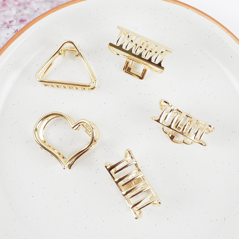 Small Minimalist Hair Claw Cli - Gold 6138 ulasan dan harga