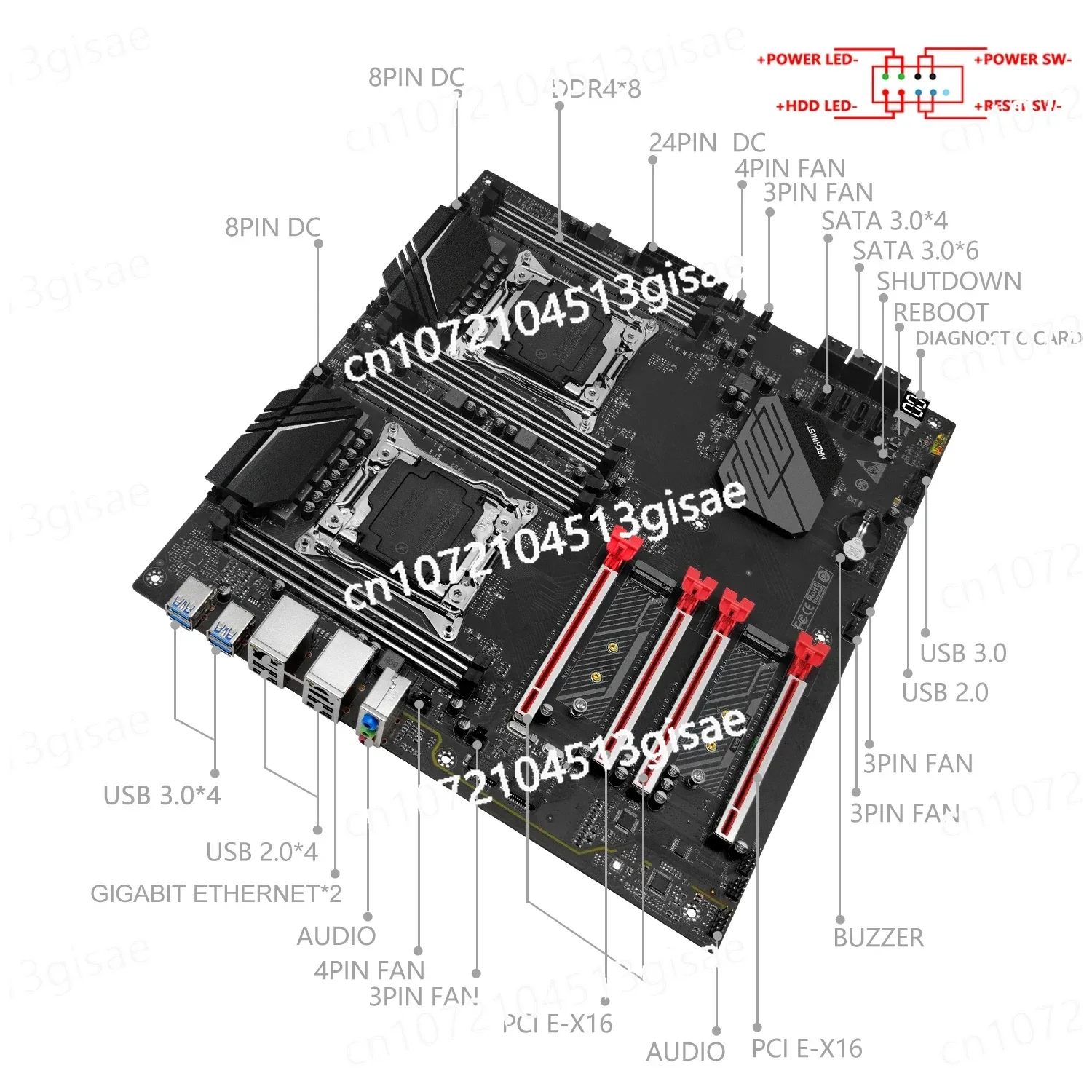 Mechanic X99 D8 MAX Main Board - E5 2699 V4 ulasan dan harga