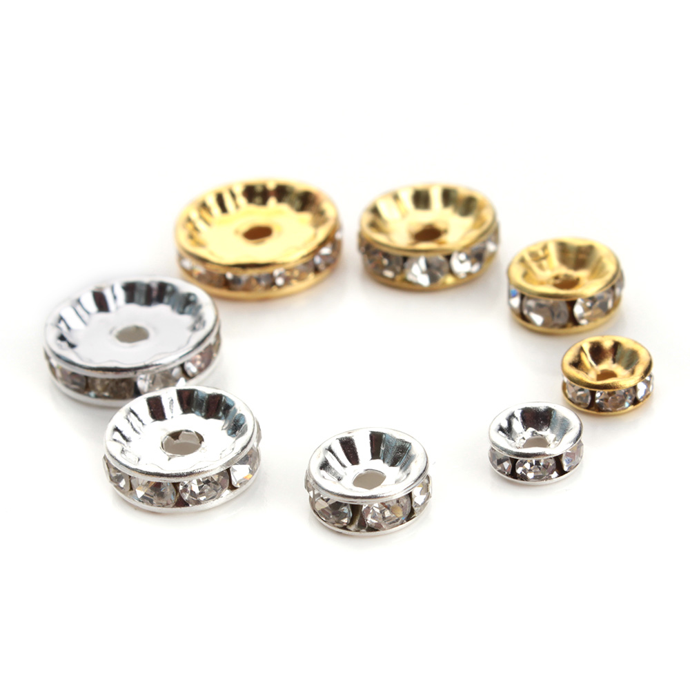 50pcs 4 6 8 10 12mm Rhinestone - Gold 6138 ulasan dan harga