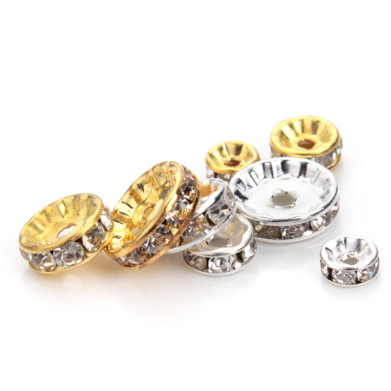 50pcs 4 6 8 10 12mm Rhinestone - Gold 6138 ulasan dan harga
